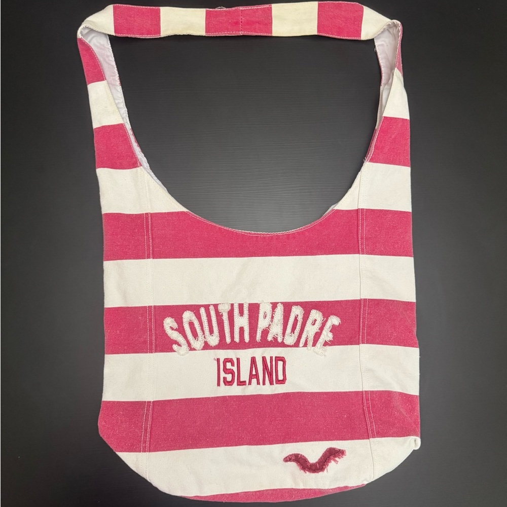 Lucky 777 Striped Pink & White Shoulder Bag - South Padre Island